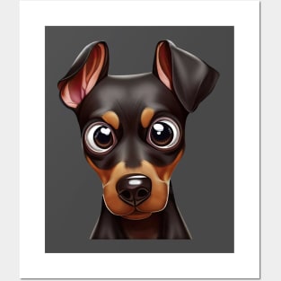 Lovable Doberman Pinscher Sketch Posters and Art